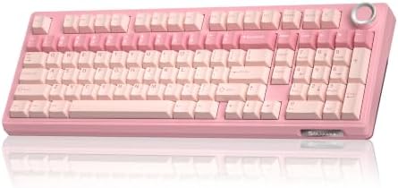 SOLAKAKA KI99 Pro 96% Wireless Mechanical Keyboard (Pink, Silent Switch)