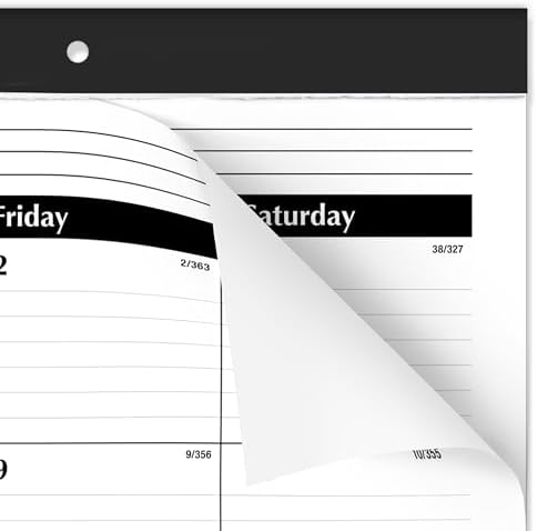 AT-A-GLANCE 2027 Desk Pad Calendar, Monthly Desk Wall Planner, 21.75" x 17", Ruled Blocks (SK240027), White