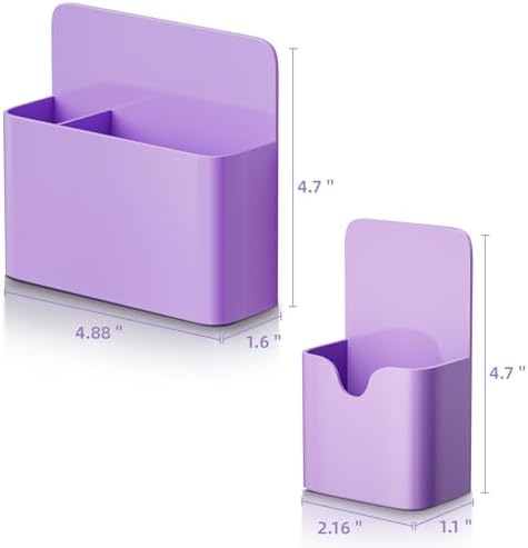 Marbrasse Magnetic Dry Erase Marker Holder,Pen and Eraser Holder for Whiteboard，Magnet Pencil Cup Utility Storage Organizer for Office, Refrigerator, Locker and Metal Cabinets (Purple)