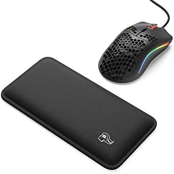 GLORIOUS Mouse Wrist Pad/Rest - Black - Stitched Edges, Ergonomic, Foam Interior | 8x4 inches/(0.7in/17mm) Thick (GW-M)