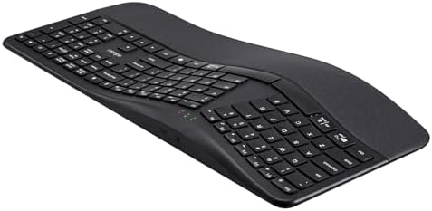 Adesso WKB-7500CB Wireless Ergonomic Keyboard and Mouse Combo, Black