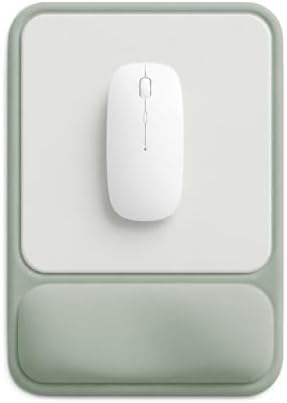 eulps Ergonomic Mouse Pad with Wrist Rest, Gel Mousepad with Soft Wrist Support, Non-Slip PU Base, Smooth Surface Mouse Pad for Wrist Pain Relief, Computer Laptop Office Home & Gaming (Sage Green)