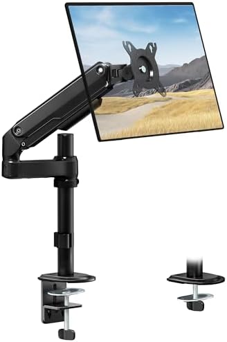 monTEK Tall Single Monitor Arm, 21"Max Height, 17–34"Full Motion Desk Mount