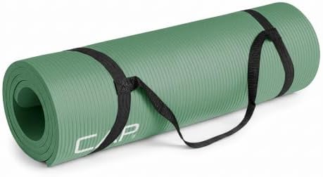 CAP Barbell 1/2-Inch High Density Exercise Yoga Mat with Strap | Multiple Options
