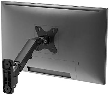 Monoprice Full Motion Wall Mount - for Monitors Up to 27 Inch, Adjustable Gas Spring, 1-Segment, Supports Max Weight 15.4 Pounds, Black - Workstream Collection