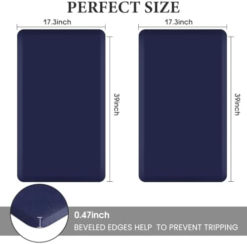 HappyTrends 2 PCS Kitchen Mat Cushioned Anti-Fatigue Floor Mat,