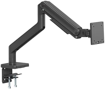 DIGITUS monitor mount – 1 screen – up to 49 inches – 20 kg load capacity – mechanical spring – for flat and curved monitors – VESA 75x75 100x100 – rotate, swivel, tilt – black