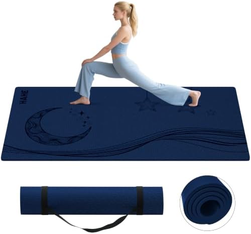 HAHE Extra Wide Yoga Mat, 72"x40"x0.4"Thick, Large Exercise Mats