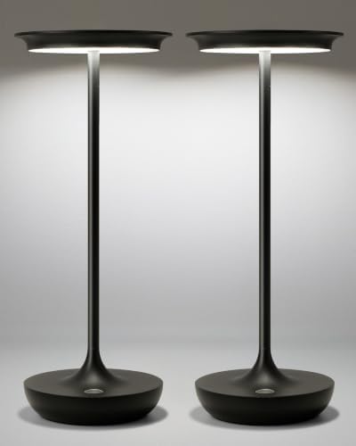 2 Pack LED Cordless Table Lamp 5000mAh Rechargeable Table Light
