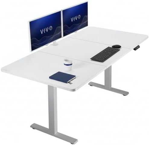 VIVO White 71 x 36 in Standing Desk, DESK-KIT-1G7W-36