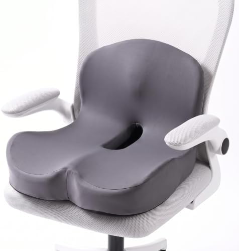 CHANCEE X-Large Ergonomic Seat Cushion with Lumbar Support (Dark Grey)