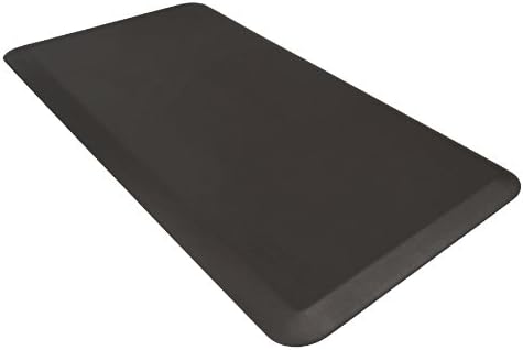 NewLife by GelPro Anti Fatigue Mat: Eco-Pro Foam Anti-Fatigue Comfort Mat - Standing Desk Pad - Professional Floor Mats for Commercial & Industrial Work - 20” x 48” Non Slip Ergonomic Mat - Black