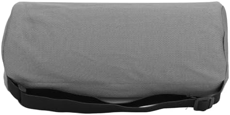 Lumbar Roller Cushion, Memory Foam Back Support with Adjustable Strap, Gray, for Beds and Office Chairs