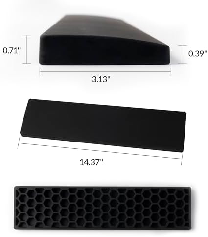 Ergonomic Silicone Wrist Rest for Keychron Q3 / Q3 Max / V3 / V3 Max / C3 Pro,14.37" Honeycomb Non-Slip Palm Rest, 80% TKL Mechanical Keyboards with Typing Pain Relief