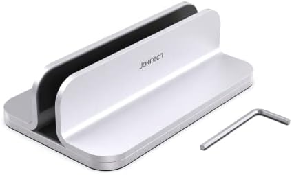 JOKItech Aluminum Laptop Stand, Sturdy and Adjustable, Compatible with Apple MacBook Pro/Air, Mac Mini, iPad Pro, Silver