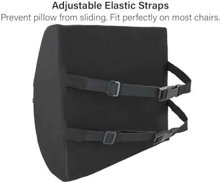 Vaunn Medical Seat Cushion, Lumbar Back Support Pillow for Office Chair with Removable Firm Insert (Without Gel Pad)