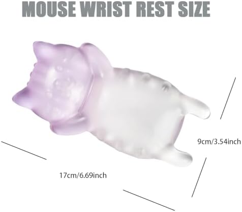 Ergonomic Gel Mouse Wrist Rest – Clear Cute Cat Mouse Wrist Rest
