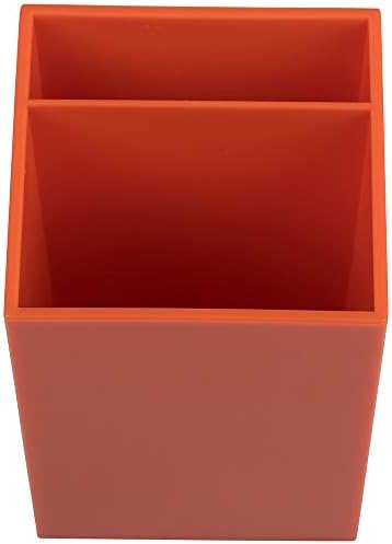 JAM PAPER Plastic Pen Holder - Orange - Desktop Pencil Cup Sold Individually