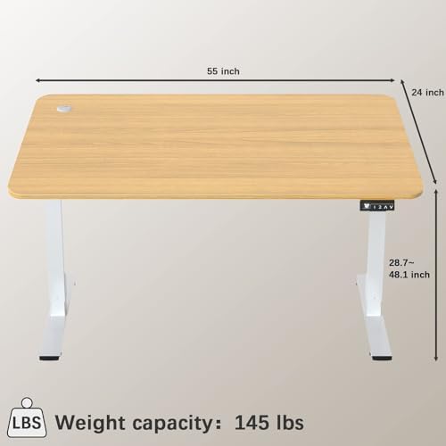 Furmax 55 Inches Electric Height Adjustable Standing Desk Home Office Desk