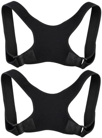 2pcs Hunchback Posture Corrector Shoulder Support Brace Black