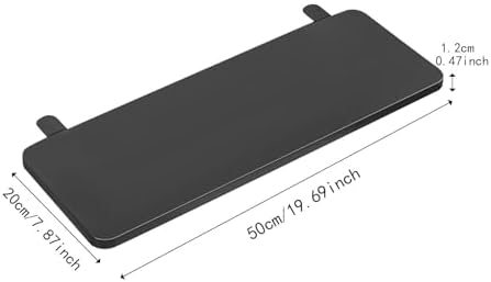 Generic Desk Extender Board Keyboard Tray Extension Attachment 50x20cm Foldable Space Saving Clamp on Home Office Wrist Support, Black