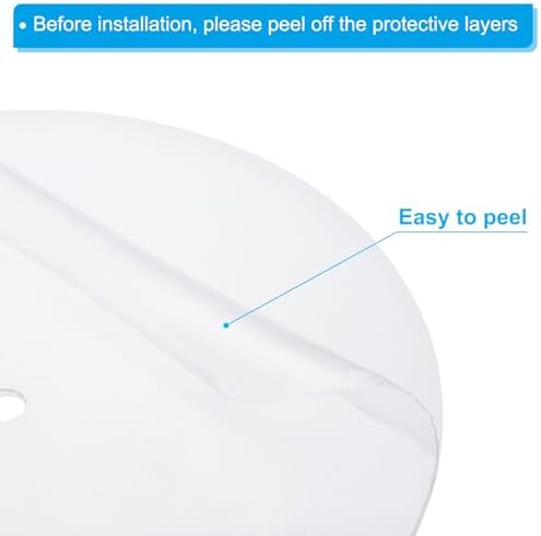 PATIKIL Lampshade Diffuser, 2 Pack 9.5" Diameter with 3/8" Center Hole Round Diffuser for Drum Lampshades Pendants Light Fits 10-12" Openings, Frosted White