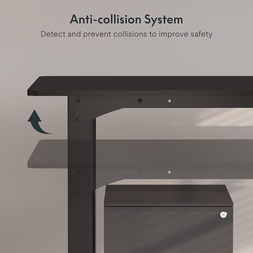 SANODESK 4-Leg 55''x28'' Large Electric Height Adjustable Standing Desk
