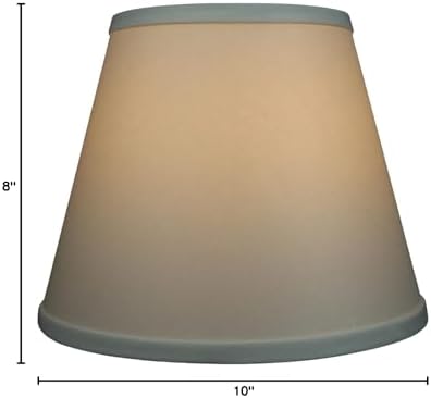 FenchelShades.com Lampshade 6" Top Diameter x 10" Bottom Diameter x 8" Slant Height 6x10x8" with Spider Attachment Diameter 0.4 Inch for Lamps with a Harp (Shimmer - Arctic Ice)