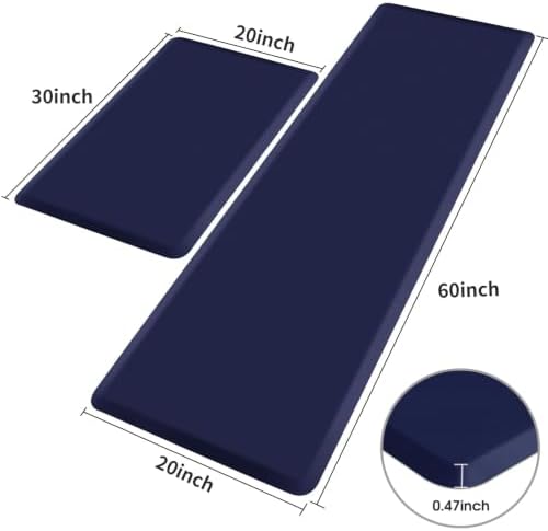 HappyTrends 2 PCS Kitchen Mat Cushioned Anti-Fatigue Floor Mat, Heavy Duty