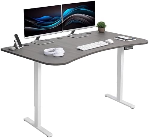 VIVO Dark Gray 60 x 24 in Standing Desk, DESK-KIT-E2W1G