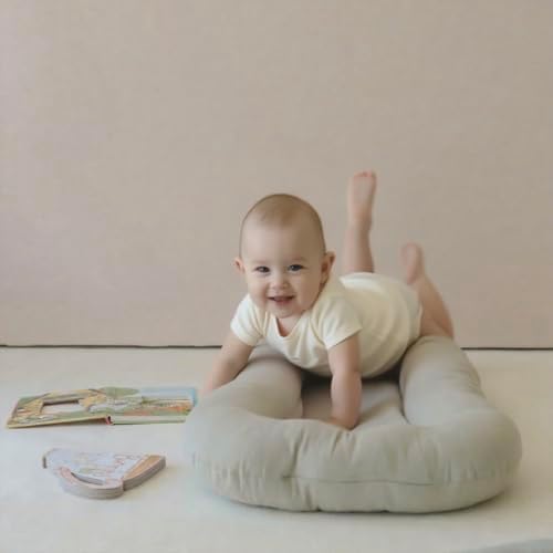 Baby Lounger Newborn 0-24 Months, Home and Travel Infant Cushion-Grey