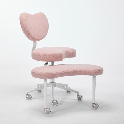Cross Legged Home Office Desk Chair with 360 Swivel Footstool, 300lb