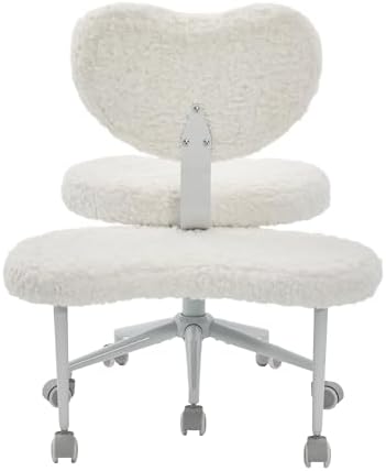 Criss Cross Office Desk Chair with Swivel Footstool, 300lb Capacity
