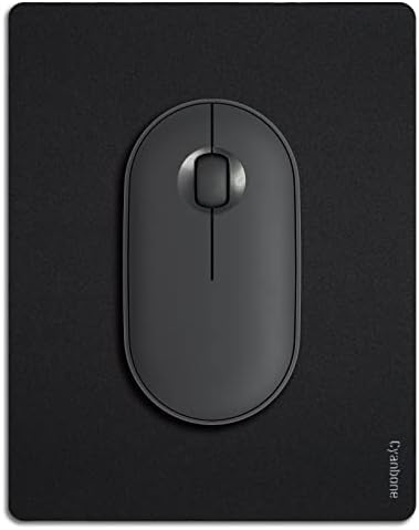 Basic Black Mouse Pad Small Size, Portable Mini Mousepad for Home Office