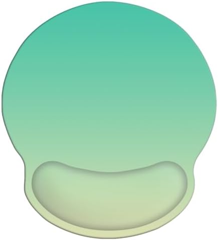 Mouse Pad with Wrist Rest Support, Ergonomic Gaming Mouse Pad with Non-Slip PU Base, Smooth Lycra Material for Computer, Laptop, Office and Home, Easy Typing & Pain Relief (Green)