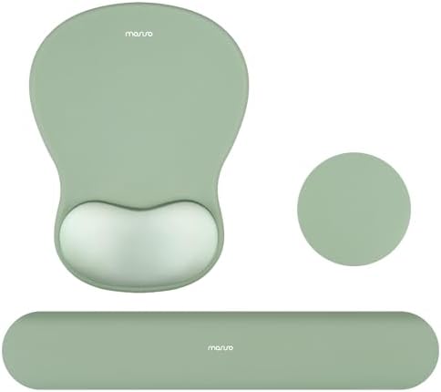 MOSISO Wrist Rest Support for Mouse Pad&Keyboard Set, Green