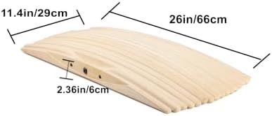 Wooden Wobble Balance Board for Standing Desk - Anti-Fatigue Mat, Relieves Pain, Strengthens Muscles, Improves Posture, Skateboard & Surf Simulator, Ankle Trainer.