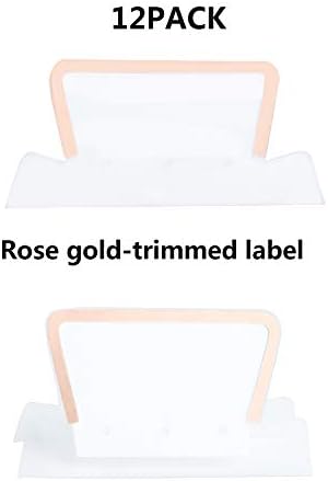 Y YOMA 12 Pack Rose Gold Hanging File Folders Letter Size Decorative File Folder Cute Pretty Hanging Folder Organizer for Filing Cabinet Office Home with 1/5-Cut Adjustable Tabs, 3 Marble Design