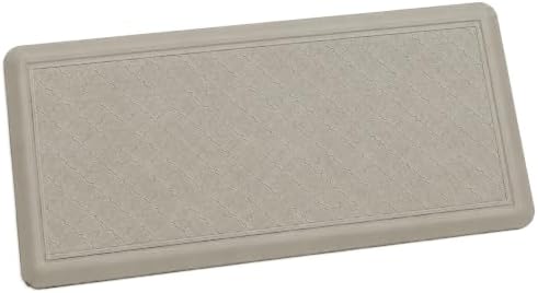 24 x 60 Inch Extra Support Anti Fatigue Comfort Kitchen Mat, Waterproof Long Kitchen Runner, Non-Slip Standing Desk Mat, Commercial Pads for Offices, Home, Garages (Barcelona Cabblestone, 24'' x 60'')
