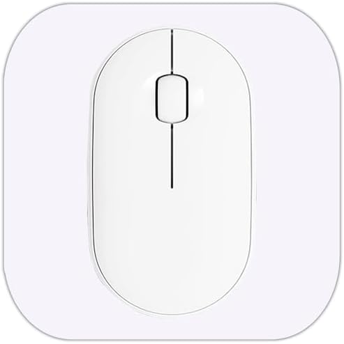 Mini Mouse Pad, 6x6 Inches, Waterproof Non-Slip Rubber Base, for Laptop, Keyboard Tray, Wireless Mouse, Home, Office, Travel (White)
