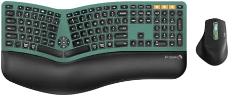 ProtoArc EKM01 Plus Wireless Ergonomic Keyboard Mouse Combo - Green