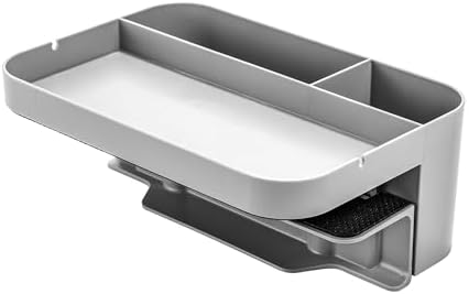 deflecto Standing Desk Large Desk Organizer, Two Sections, 9 x 6.17 x 3.5, Gray