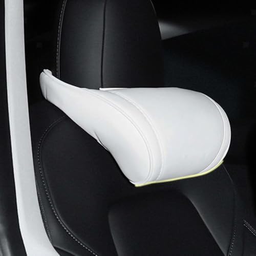 Car Headrest Neck Pillow Support Memory Foam Ergonomic Design Accessory for Driving Seat Fatigue Relief Compatible with Model S X 3 Y & Cybertruck - 2 Pieces
