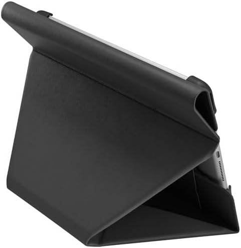Insignia FlexView 10" Universal Folio Case (Black) with Active Stylus for iPad (White) – Adjustable Stand, Protective Cover, Touch Precision Pen