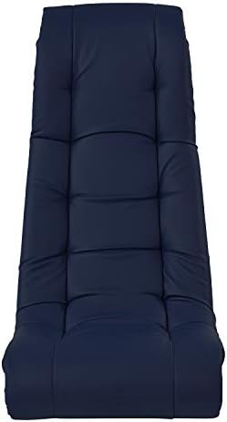 Factory Direct Partners Soft Tufted Floor Rocker - Cushioned Ground Chair for Kids Teens and Adults - Great for Reading, Gaming, Meditating, TV - Navy, 10488-NV