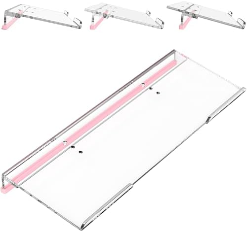 Computer Keyboard Stand for Desktop - 6-Level Height Adjustable Acrylic Keyboard Riser Non-Slip Ergonomic Key Board Tray Holder for Home School Office Desk Accessories, Clear