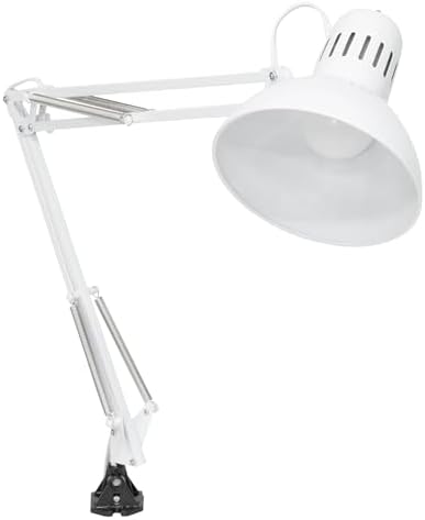 Studio Designs Swing Arm Lamp, 13-watt, White, 6.5" W x 7" D x 36" H