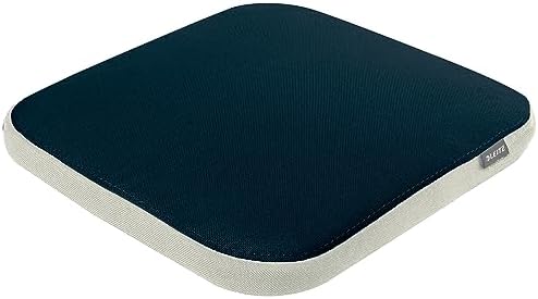 Leitz Ergo Active Wobble Cushion, Ergonomic Seat Cushion, Square Seat Pad for Improved Ergonomics, Seat Cushion for Office Chair with Velvet Grey Cover, 65400089