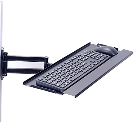 Keyboard Arm Wall Mount Tray - 360° Rotation, Left/Right Swivel Keyboard Platform for Space-Saving Ergonomic Workstation Satisfaction