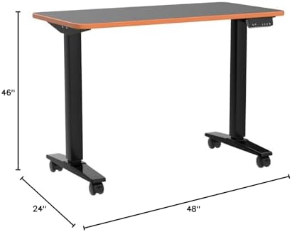 Monomi Electric Standing Desk 48”x24”, Height Adjustable Desk with Wheels